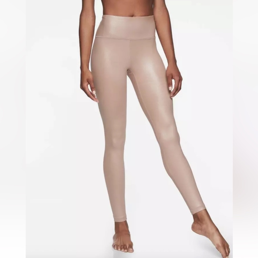 Athleta Elation Powervita Shimmer Tight Leggings Blush